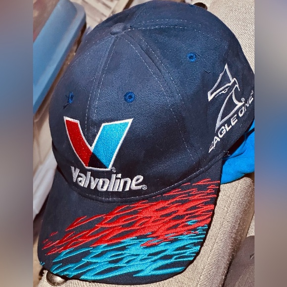 Rare vintage Baseball Cap Hat NASCAR 10 Valvoline Scott Riggs Racing Eagle One - Picture 5 of 6